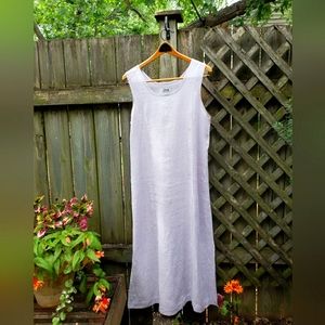 FLAX medium lavender linen dress.